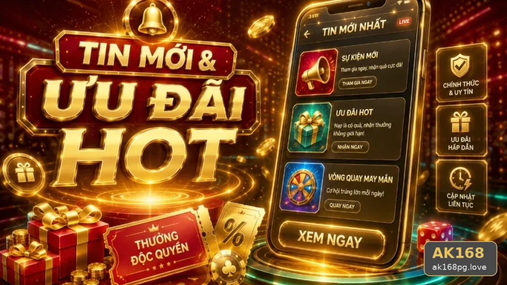 Hướng Dẫn AK168 Tại ak168pg.love: Giải Thích Khái Niệm Và Thuật Ngữ Cốt Lõi Về Tin Mới, Ưu Đãi Cùng Điều Kiện Khuyến Mãi Cho Người Mới
