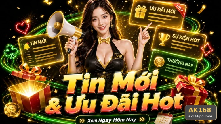 Giải Mã Biểu Tượng Tin Tức AK168 Tại ak168pg.love: Tính Năng, Quy Trình Và Điều Kiện Khuyến Mãi Cho Người Mới